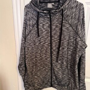 Daisy Fuentes Charcoal Zip-Up Jacket